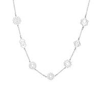 UNIFT Collier chakra pour femme en acier inoxydable 7 chakras avec cristaux colorés/design géométrique, cadeau de méditation pour les chercheurs spirituels, Adjustable, Acier inoxydable, Pas de gemme