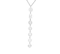 UNIFT Collier chakra pour femme en acier inoxydable 7 chakras avec cristaux colorés/design géométrique, cadeau de méditation pour les chercheurs spirituels, Adjustable, Acier inoxydable, Pas de gemme