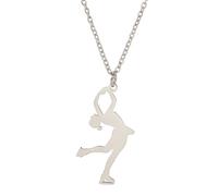 unift Collier de Patins à Glace pour Femmes Collier à Pendentifs en Acier Inoxydable pour le Patinage Artistique Inspirational Bijoux Amoureuse du Patin (argent 5)