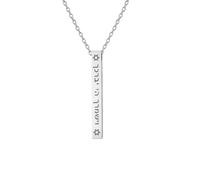 unift Collier étoile de David Juive Hébraïque pour Femmes Hommes en Acier Inoxydable Collier Barre Symbole Yeshua Juif Bénédiction Aaronique Bijoux (Argent)