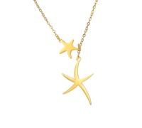 unift Collier étoile de Mer pour Femmes en Acier Inoxydable Collier Pendentif étoile de Mer Boho Ocean Life Bijoux de plage D'été Cadeaux D'amitié (or)