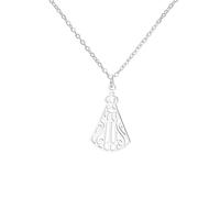 UNIFT Collier Lariat avec croix Vierge Marie et Jésus pour femme en acier inoxydable, Adjustable, Acier inoxydable, Pas de pierre précieuse