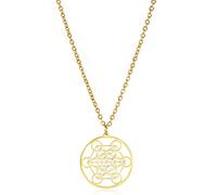 unift Collier Pendentif Cube De Metatron Pour Hommes Femmes En Acier Inoxydable Style Géométrique évider Sceaux D'archange Collier Guérison Spirituelle Talisman Bijoux (or)