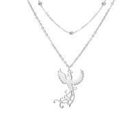 unift Collier Phoenix pour Femmes Mama Acier Inoxydable Mignon Dainty Rising Phoenix Pendentif Colliers Bijoux Cadeaux d'Inspiration, Misura unica, Acier inoxydable, Pas de gemme