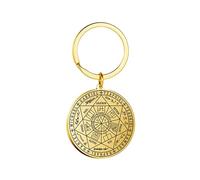 UNIFT Collier porte-clés Seals of the Seven Archanges pour homme et femme en acier inoxydable Saint 7 Archanges Collier porte-clés amulette, Acier inoxydable