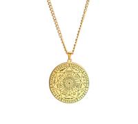 UNIFT Collier porte-clés Seals of the Seven Archanges pour homme et femme en acier inoxydable Salomon Saint Michel 7 Archanges Collier porte-clés amulette, Acier inoxydable, Pas de gemme