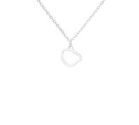 UNIFT Collier pour femme en acier inoxydable avec pendentif en forme de carte des 7 îles Canaries