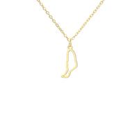 UNIFT Collier pour femme en acier inoxydable avec pendentif en forme de carte des 7 îles Canaries, Réglable, Acier inoxydable, Pas de pierre précieuse