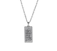 UNIFT Colliers islamiques musulmans Allah superposés pour femme en acier inoxydable Charm goutte d'eau en forme de cœur Allah Collier double couche Bijoux islamiques, One Size, Acier inoxydable, Pas