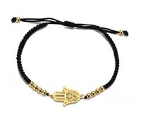 unift Fatima Main Bracelet pour Femmes Hommes en Acier Inoxydable Hamsa Main de Fatima avec une Perle Tressée Coloré Bracelet Réglable Talisman Bijoux Cadeau, Taglia Unica, Acier inoxydable, No