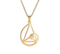 UNIFT Golden Ratio Colliers pour femmes et hommes en acier inoxydable Géométrie sacrée Fibonacci Spirale Chiffres Ratio Or Pendentif Collier Science Bijoux Math Amoureux Architectes Cadeaux, taille