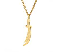 unift Imam Ali épée Bijoux pour Hommes Femmes Acier Inoxydable Islamique Musulmane Collier Porte-clés Religieux Talisman Bijoux