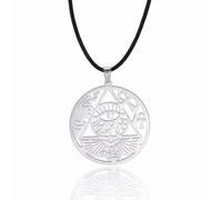 unift Oeil d'Horus Collier pour Femmes Hommes Acier Inoxydable Antique Déesse égyptienne Isis Croissant Ankh Croix avec Noeud Celtique Colliers Amulette Bijoux, Taglia unica, Acier inoxydable, Pas de