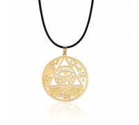 unift Oeil d'Horus Collier pour Femmes Hommes Acier Inoxydable Antique Déesse égyptienne Isis Croissant Ankh Croix avec Noeud Celtique Colliers Amulette Bijoux, Taglia unica, Acier inoxydable, Pas de
