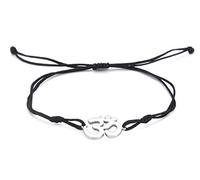 unift Om Bracelet Pour Hommes Femmes En Acier Inoxydable Symbole Hindou Om Amulette Bracelets Charme Yoga Bracelet Réglable Bijoux Hypoallergéniques (argent)
