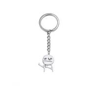 unift Porte-clés amusant en acier inoxydable pour femme et homme avec pendentif smiley et doigt d'honneur, Or 3., taille unique