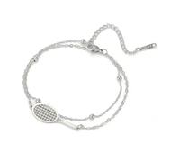 unift Raquette de Tennis Bracelet pour Femmes Hommes en Acier Inoxydable noda Charms Tennis Ball Racket Bracelets de Sport Bijoux pour les Amateurs des Joueurs Cadeau, Taglia Unica, Acier inoxydable