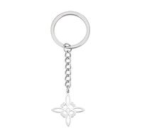 unift Sorcière Celtique Noeud Porte-clés pour Femmes Hommes En Acier Inoxydable Style Géométrique Sorcières Noeud Pendentif Porte-clés Sorcellerie Bijoux, argent