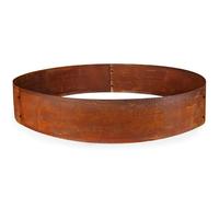 UNIGARDIA Bordure de Jardin pour Arbre en Acier Corten Ø 100 cm, Hauteur 20 cm - Bordure de Pelouse en Métal Ronde - Montage Facile, Accessoires et 1 Paire de Gants Inclus