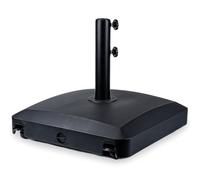 UNIGARDIA Pied de Parasol sur roulettes 40 kg - Pied de Parasol Lourd à Remplir Eau/Sable - Dalle Parasol pour Tiges de 32/38/48 mm - Anti-Vent, Terrasse et Jardin 49,5x49,5x10 cm