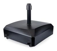 UNIGARDIA Pied de Parasol sur roulettes 76 kg - Pied de Parasol Lourd à Remplir Eau/Sable - Dalle Parasol pour Tiges de 32/38 mm - Anti-Vent, Terrasse et Jardin 54,5x54,5x20 cm