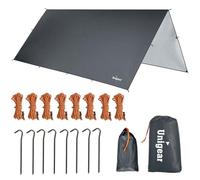 Unigear Bâche Anti-Pluie, Tarp Rain Fly Toile de Tente Imperméable Abri de Randonnée Pliable Léger Imperméable à l'eau pour Le Camping et la Protection Contre la Pluie, la Neige et Le Soleil