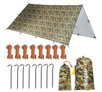 Unigear Bâche Anti-Pluie, Tarp Rain Fly Toile de Tente Imperméable Abri de Randonnée Pliable Léger Imperméable à l'eau pour Le Camping et la Protection Contre la Pluie, la Neige et Le Soleil
