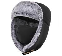 Unigear Chapka d’Hiver Chapeau de Trappeur Chaud Bonnet de Russe Bonnet Aviateur avec Masque Amovible Confortable Coupe-Vent Anti-poussière Étanche pour Ski Snowboard et Les Activités d’Hiver