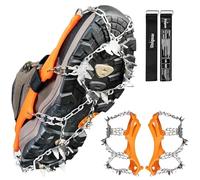 Unigear Crampons pour Chaussures Antidérapant avec Crampons en Acier Inoxydable à 24 Dents pour la Neige, la Glace, Les Randonnées, la Chasse et la Marche en Hiver
