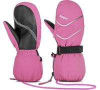 Unigear Gants de Ski Enfant, Moufles de Ski Fille Garçon Chaud Étanches Protègent du Vent pour Snowboard et Les Activités d'hiver en Plein Air