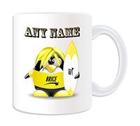 UNIGIFT Cadeau personnalisé - Mug Brice de Nice avec pingouin en costume Blanc - n'importe quel nom/message sur votre unique
