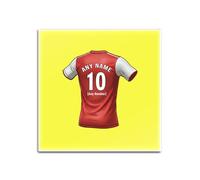 UNIGIFT Lot de 4 dessous de verre carrés jaunes avec inscription « North London » (motif club de football)