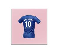 UNIGIFT Lot de 4 sous-verres carrés en verre Motif club de football West London Bleu