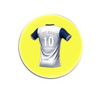 UNIGIFT Lot de 4 sous-verres ronds en verre jaune motif club de football du Nord de Londres