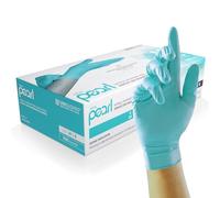 Unigloves Aqua Blu Pearl Gants d'examen en Nitrile - Gants jetables Polyvalents, sans Poudre et sans Latex - boîte de 100 Gants, Bleu Pacifique, Taille L (GP0094)