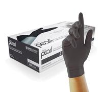 Unigloves Black Pearl gants d'examen en nitrile - gants jetables polyvalents, sans poudre et sans latex - boîte de 100 gants, noirs, taille S (GP0032)