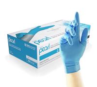 Unigloves Blu Pearl gants d'examen en nitrile - gants jetables polyvalents, sans poudre et sans latex - boîte de 100 gants, bleus, taille XS (GP0011)