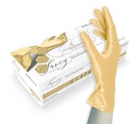 UNIGLOVES Fancy Gold Gants Jetables | En Nitrile, Adaptés à Un Usage Alimentaire, Protection Contre les Virus, les Champignons et les Bactéries, Taille Xl