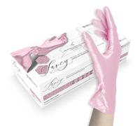 UNIGLOVES Fancy Rose Gants Jetables, en Nitrile, Non Stériles, sans Poudre, Adaptés à Un Usage Alimentaire, Protection Contre les Virus, les Champignons et les Bactéries, Taille Xs