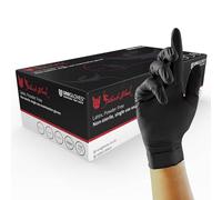 Unigloves Gt002 3-m Select sans poudre Gants en latex, Medium, Noir (Lot de 100)