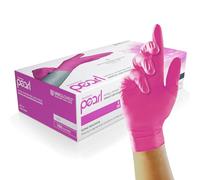 UNIGLOVES Magenta Pearl GP8502 Lot de 100 gants jetables en nitrile sans poudre et sans latex Taille S