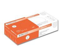 UNIGLOVES Orange Pearl® Lot de 100 gants jetables, ajustés, en nitrile, adaptés à un usage alimentaire, sans poudre et sans latex, haute résistance et durabilité, taille S