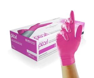 Unigloves Pearl Lot de 100 gants d'examen jetables Magenta Taille L