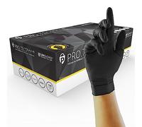 UNIGLOVES PRO.TECT GA0063 Lot de 100 gants jetables en nitrile HD ultra résistants, à usage unique, polyvalents, sans poudre, taille M