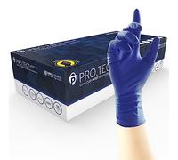 UNIGLOVES protéger jetables Manchettes longues Gants en latex Sans poudre Bleu, Extra Large, bleu, 50