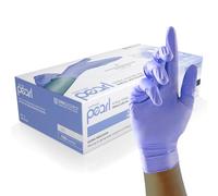 UNIGLOVES Sapphire Pearl gants d'examen en nitrile - jetables polyvalents, non poudrés et sans latex - boîte de 100, saphir, taille XS (GP0081)