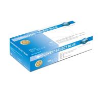UNIGLOVES Select BLUE 2104 Gants jetables en latex convient à un usage alimentaire | Grande durabilité | Lot de 100