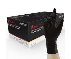 UNIGLOVES Select GT0014 Gants à usage unique en latex Noir Taille L