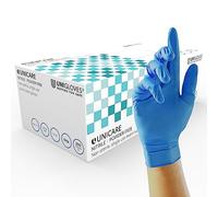 UNIGLOVES Unicare Gants d'examen, L, Nitrile Bleu - Lot de 200, 200