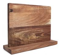 Uniharpa- L - porte couteaux aimanté - Bloc à couteaux magnétique double face - Bloc à couteaux de cuisine - Bloc de couteaux de cuisine en bois massif - Alloy Jubilee Wood - 12X10 inch